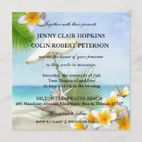 Invitación de encargo de la boda de la playa