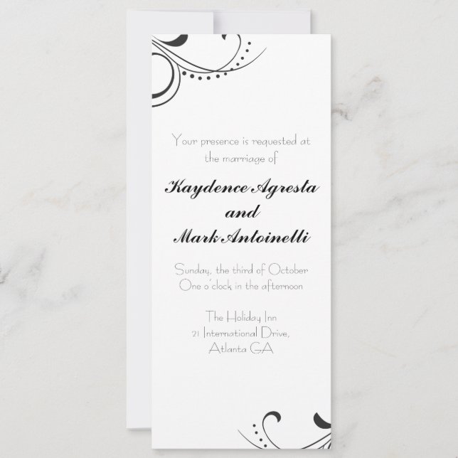 Invitación de encargo de la boda del amor eterno (Anverso)