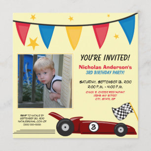 Invitación de encargo de la fiesta de cumpleaños