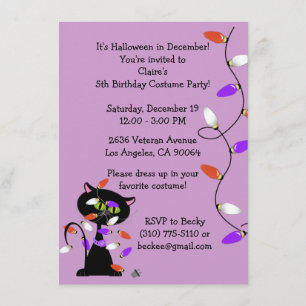 Invitación de encargo de la fiesta de cumpleaños