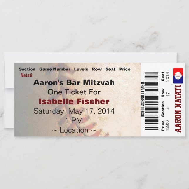 Invitación de encargo de Mitzvah de la barra del (Anverso)