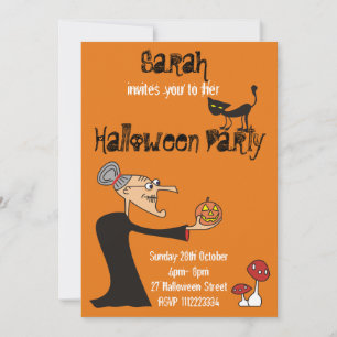 Invitación de encargo del fiesta de Halloween de