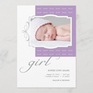 Invitación de encargo del nacimiento de la foto