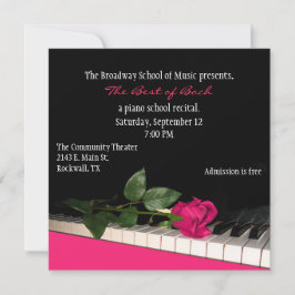 Invitación de encargo negra y rosada elegante del