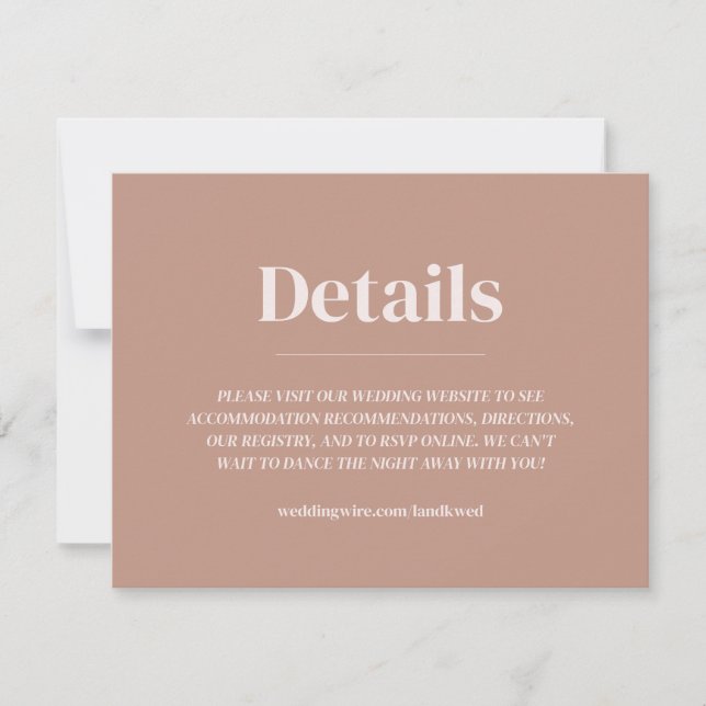 Invitación de Enclosure Minimalista Oval para Boda (Anverso)