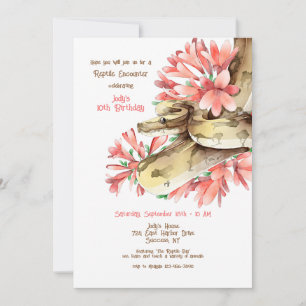 Invitación de encuentro de reptil