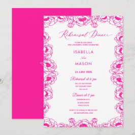 INVITACIÓN DE ENSAYO DE BODAS CON JARDÍN FLORAL RO