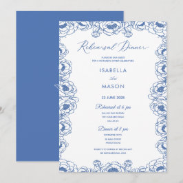 INVITACIÓN DE ENSAYO DE BODAS EN JARDÍN FLORAL AZU