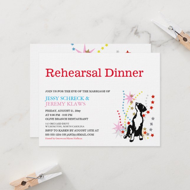 Invitación de Ensayo de Great Dane (Anverso/Reverso In Situ)