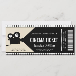 invitación de entrada de cine