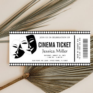 invitación de entrada de cine