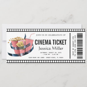 invitación de entrada de cine