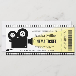 invitación de entrada de cine