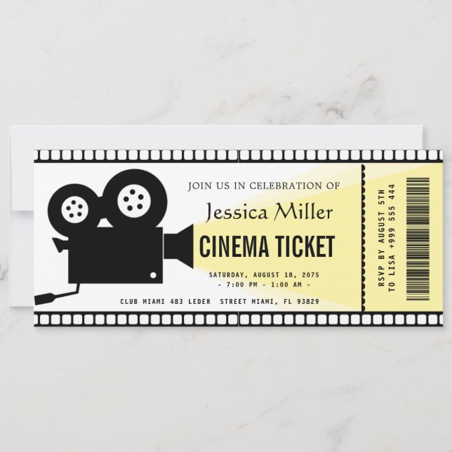 invitación de entrada de cine (Anverso)
