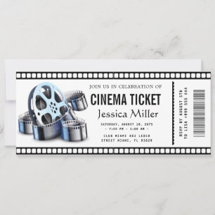 invitación de entrada de cine