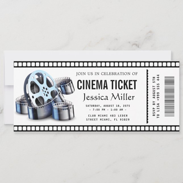 invitación de entrada de cine (Anverso)