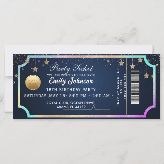 Invitación de Entrada de Fiesta de Oro 2026 (Anverso)