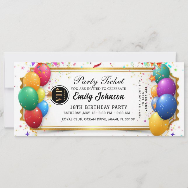 Invitación de Entrada de Fiesta de Oro 2026 (Anverso)