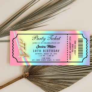 Invitación de Entrada de Fiesta Dorada
