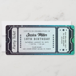 Invitación de Entrada de Fiesta Dorada