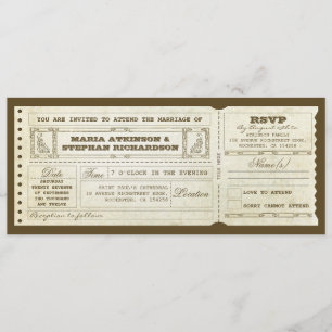 invitación de entrada de vintage boda y diseño rsv