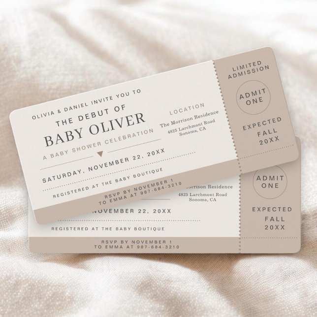 Invitación de Entrada para Concierto de Baby Showe (Subido por el creador)