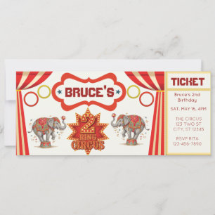 Invitación de entrada para el cumpleaños número 2