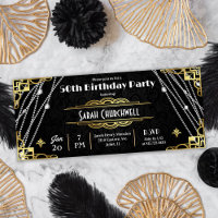 Invitación de Entrada para Fiesta Art Deco de los 