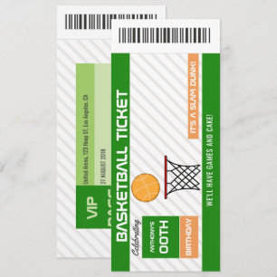 invitación de entrada para fiesta de cumpleaños de