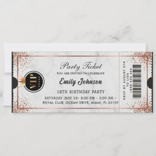 Invitación de Entrada para Fiesta de Cumpleaños VI