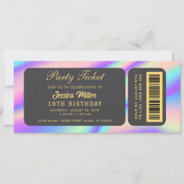 invitación de entrada para fiesta de ópalo