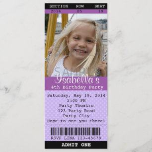 Invitación de Entrada (Púrpura) Foto - Teatro/Pelí