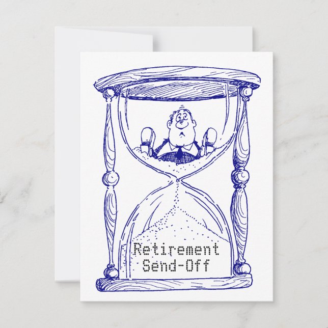 Invitación de envío de retiro vacío de cristal de  (Anverso)