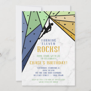 Invitación de Escalada en Roca para Niño