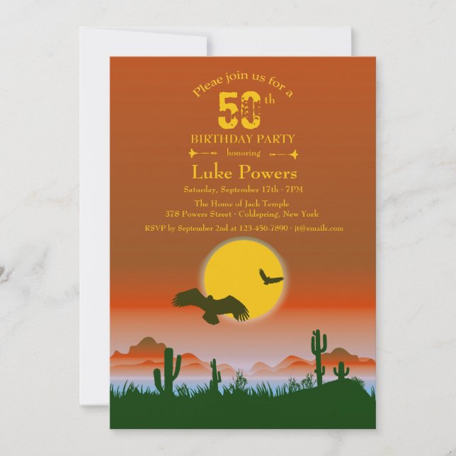 Invitación de escena del desierto (Anverso)