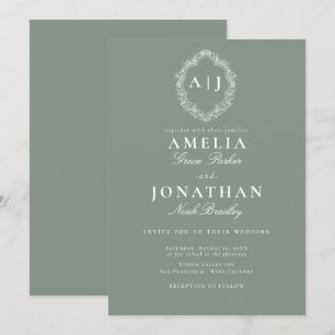 Invitación de Escudo Boda de Victoria