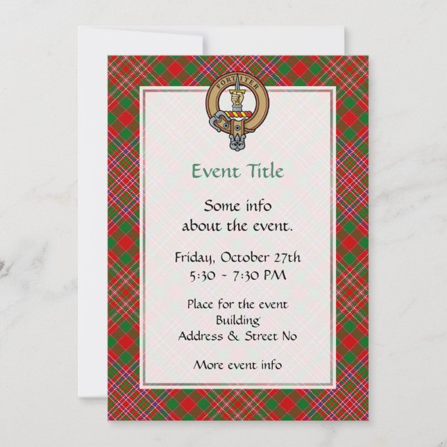 Invitación de Escudo de Clan MacAlister (Anverso)