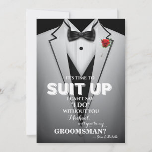 Invitación de Esmoquin para Padrino de Boda Suit U