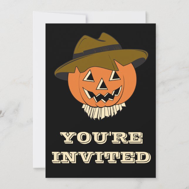 Invitación de Espantapájaros Vintage (Anverso)