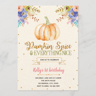 invitación de especias de calabaza y todo lo agrad
