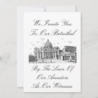 Invitación de Esponsales de Boda Romana
