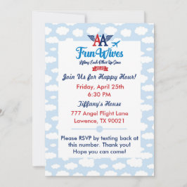 Invitación de esposas divertidas evitan las nubes