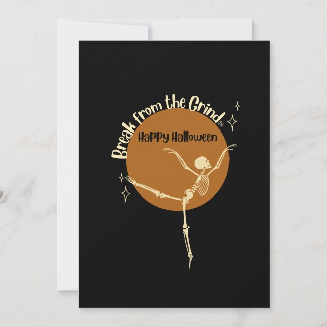 Invitación de Esqueleto Bailarín (Anverso)