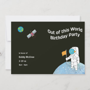 Invitación De esta fiesta mundial de cumpleaños de los astron