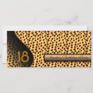 Invitación de estampado de animal