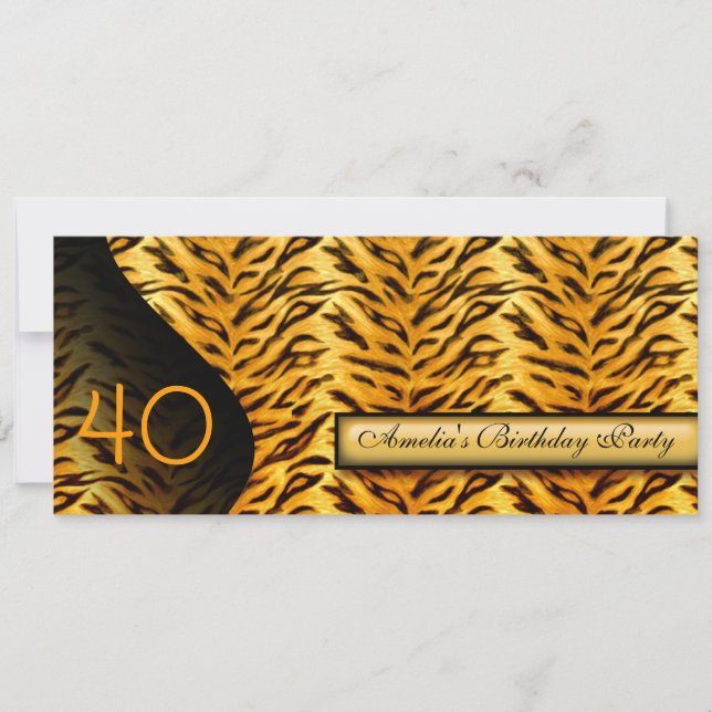 Invitación de estampado de animal (Anverso)