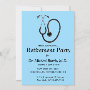 Invitación de estetoscopio de profesión médica edi