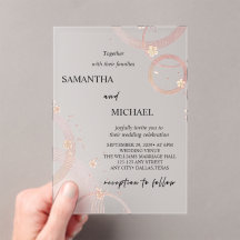 Invitación de estilo acrílico esmerilado Arch Sere