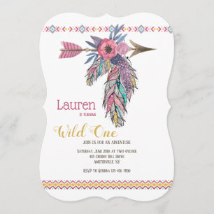 Invitación de estilo Boho Wild One