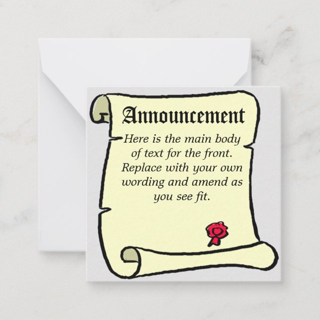 Invitación de estilo de desplazamiento (Anverso)